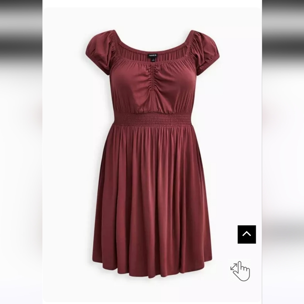 Torrid Mini Lenny Smocked Waist Dress, Size 5 - Picture 4 of 15